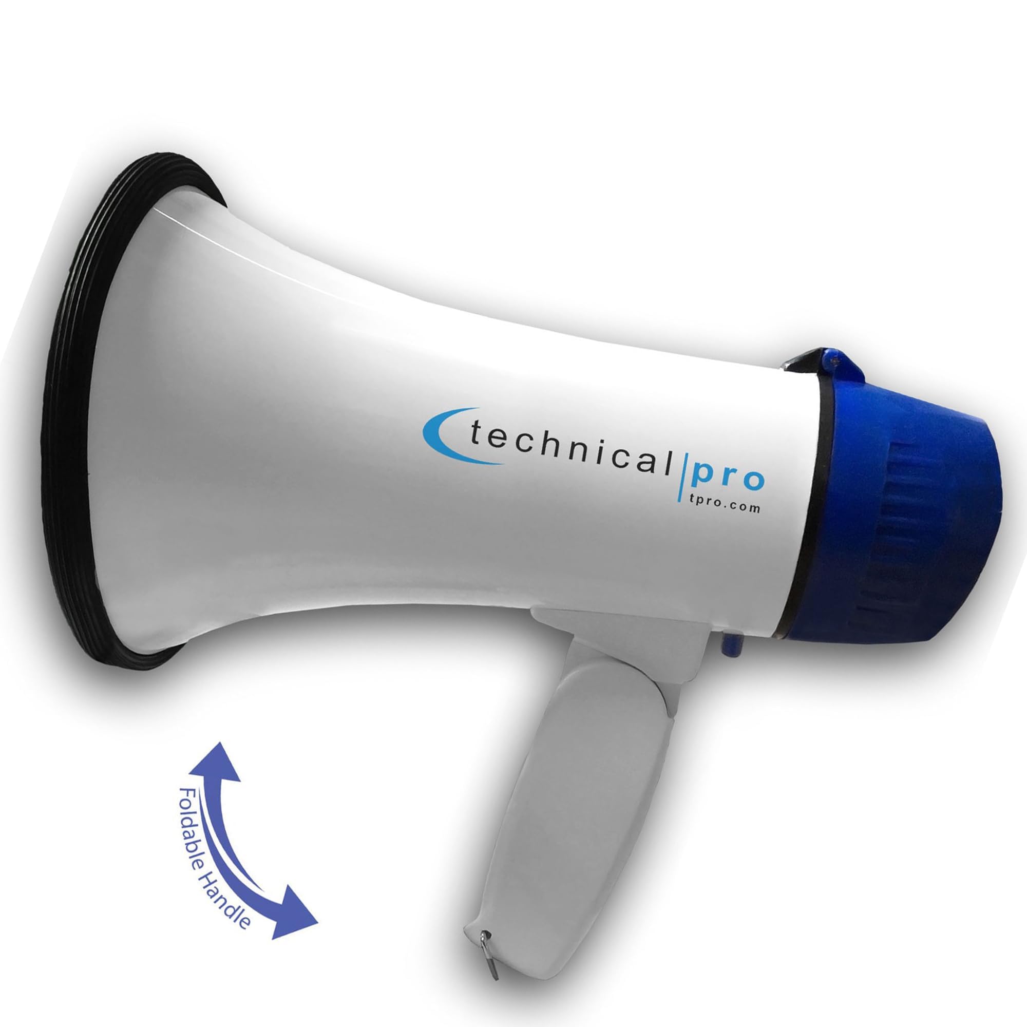 Technical Pro Megáfono MPH15 Altavoz PA con Alcance de hasta 800 Yardas para Eventos Deportivos, campamentos, Entrenadores de conducción y taladros de Seguridad, con Volumen Ajustable y Sirena