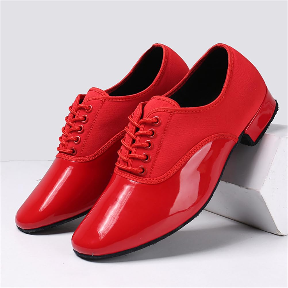 Zapatos de Baile para Hombre Latino Salsa Salón Suela de Cuero Vals Interior