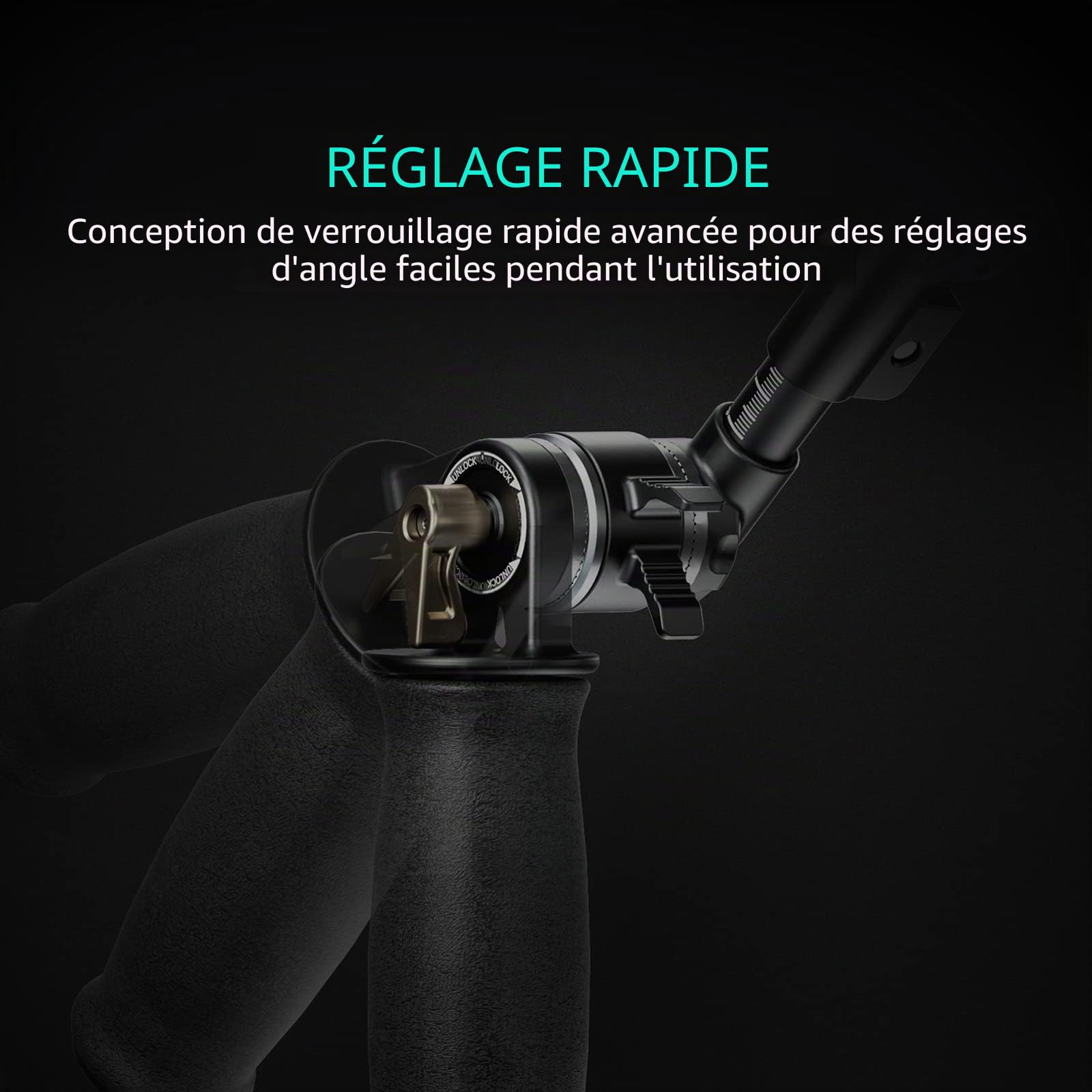Tilta Adaptateur de Rosette à réglage Rapide Kit de Tournage Compatible avec Tilta Lightweight Shoulder Rig, RS2/RS3 Pro Gimbal - Noir（One Pair） TA-Ara-P-B