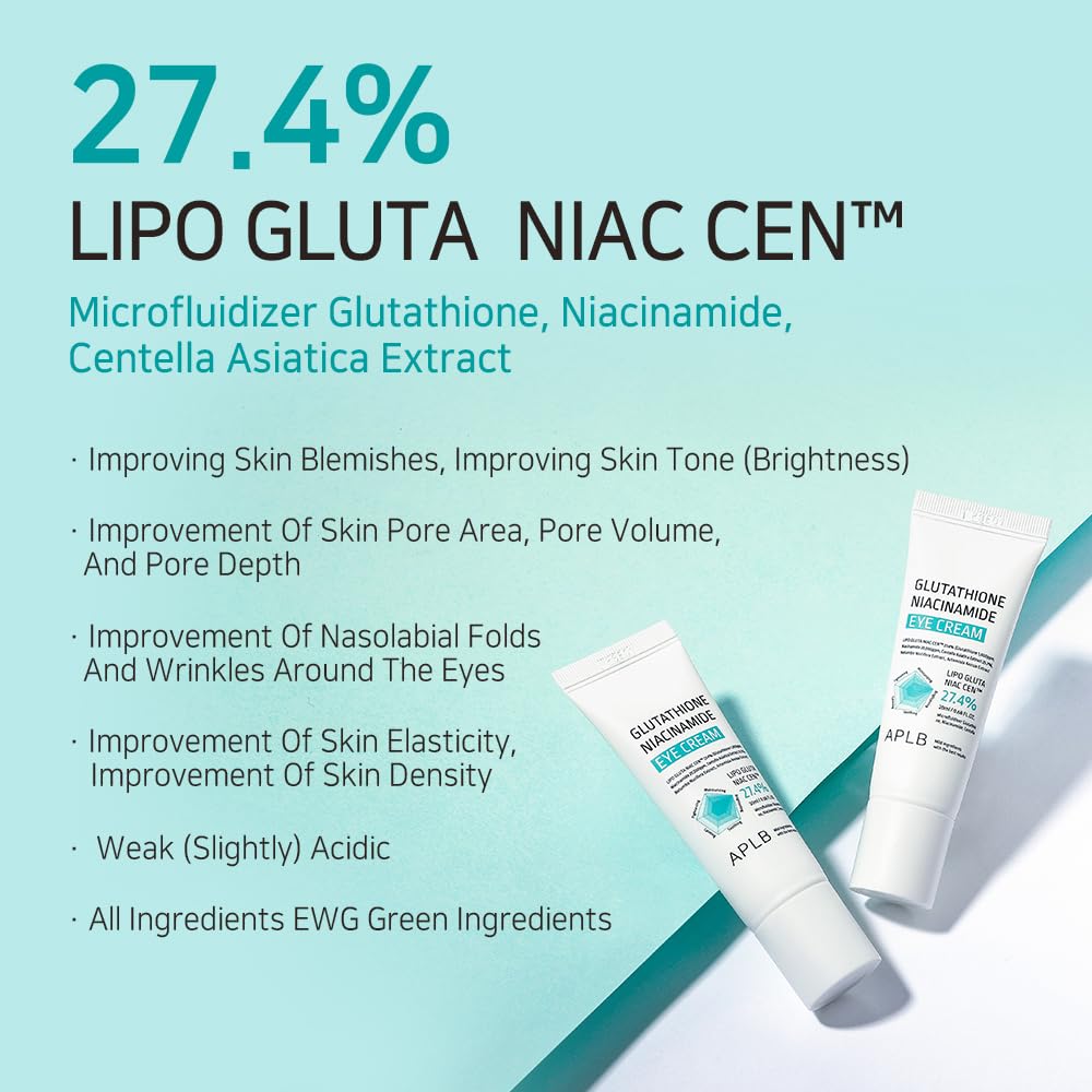 glutathione does Amazon.com: APLB Glutathione Niacinamide Eye Cream main image 1