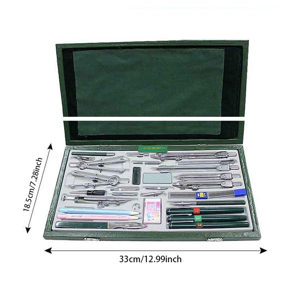 Zirkel-Set, 30-teiliges Zirkel-Set, Mathematik- und Geometrie-Werkzeug-Set mit Minen-Nachfüll-Winkelmesser, multifunktional für Schule, Zuhause und Büro, Werkzeuge, Zirkel-Sets