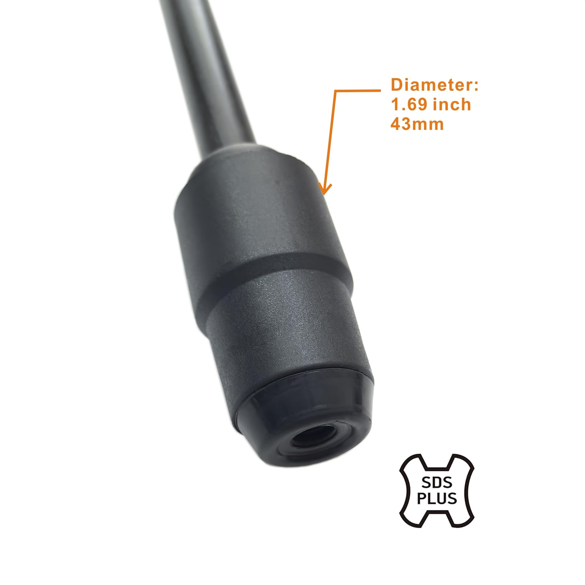 43 cm SDS Plus do SDS Plus drążek przedłużający z adapterem uchwytu szybkiego wymiany, długość 43 cm, stal stopowa 40Cr, do głębokiego wiercenia i trudno dostępnych przestrzeni