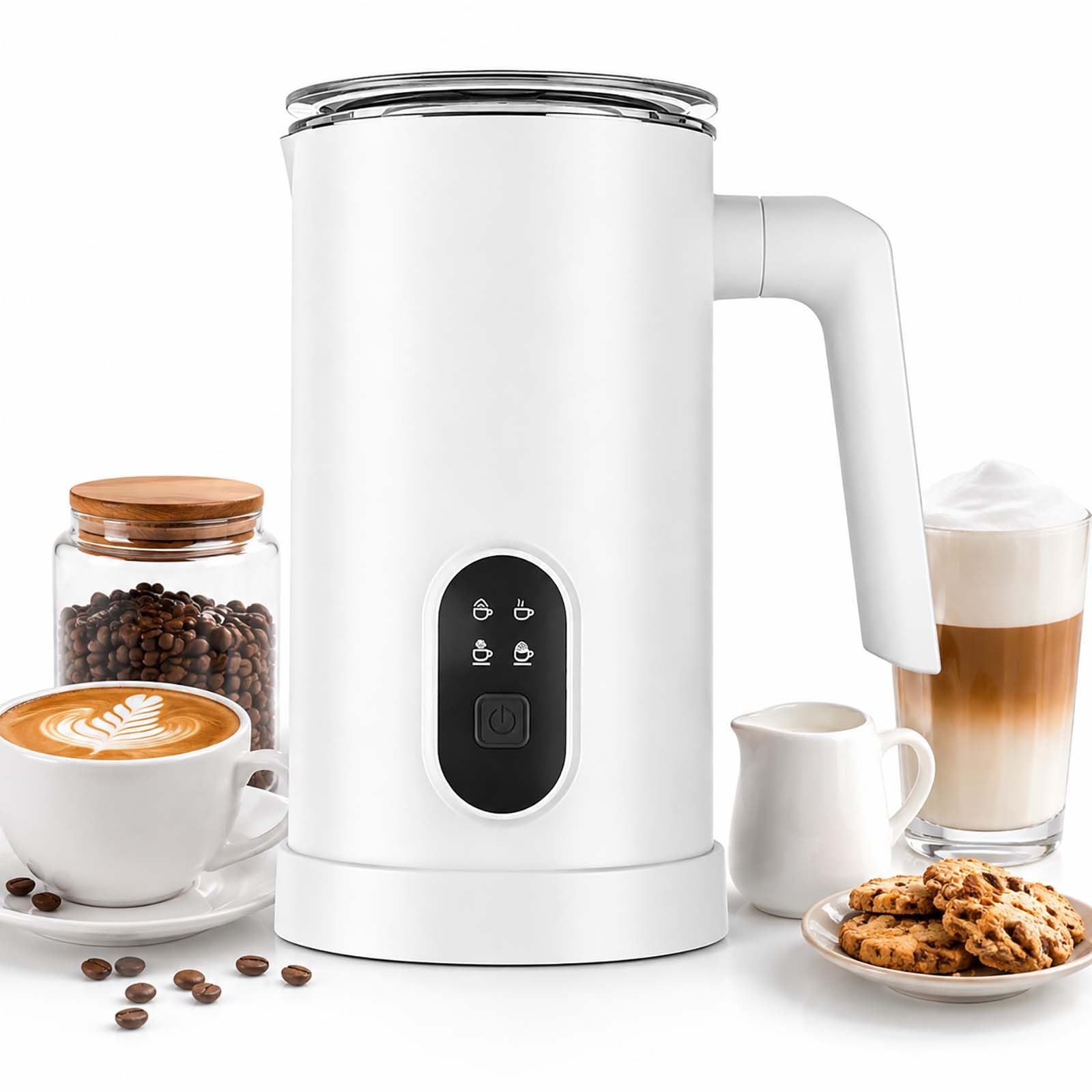 Montalatte elettrico da 500 ml con schiuma calda e fredda