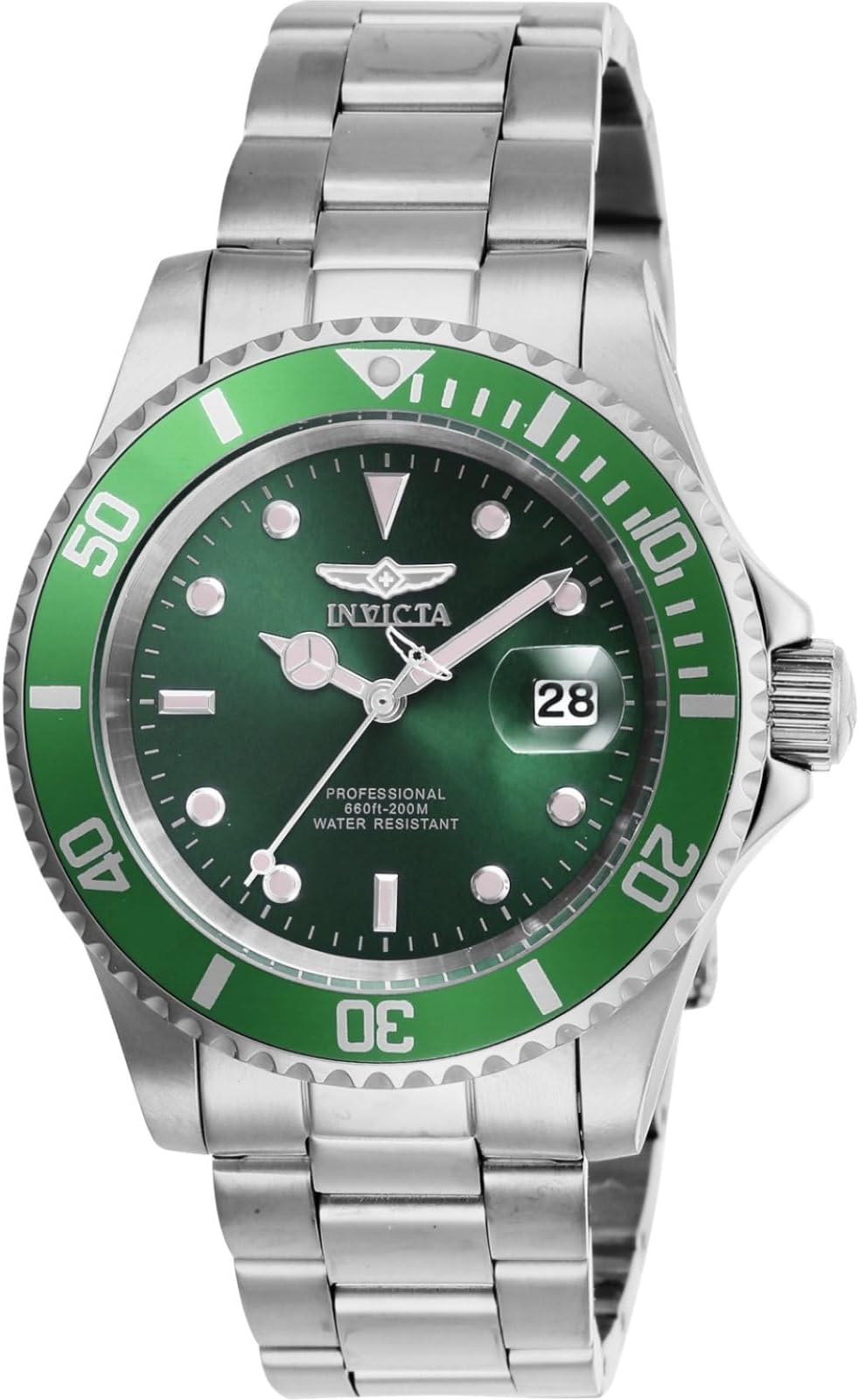 Invicta Pro Diver Men's 40mm Stainless Steel Green Dial PC32 Quartz