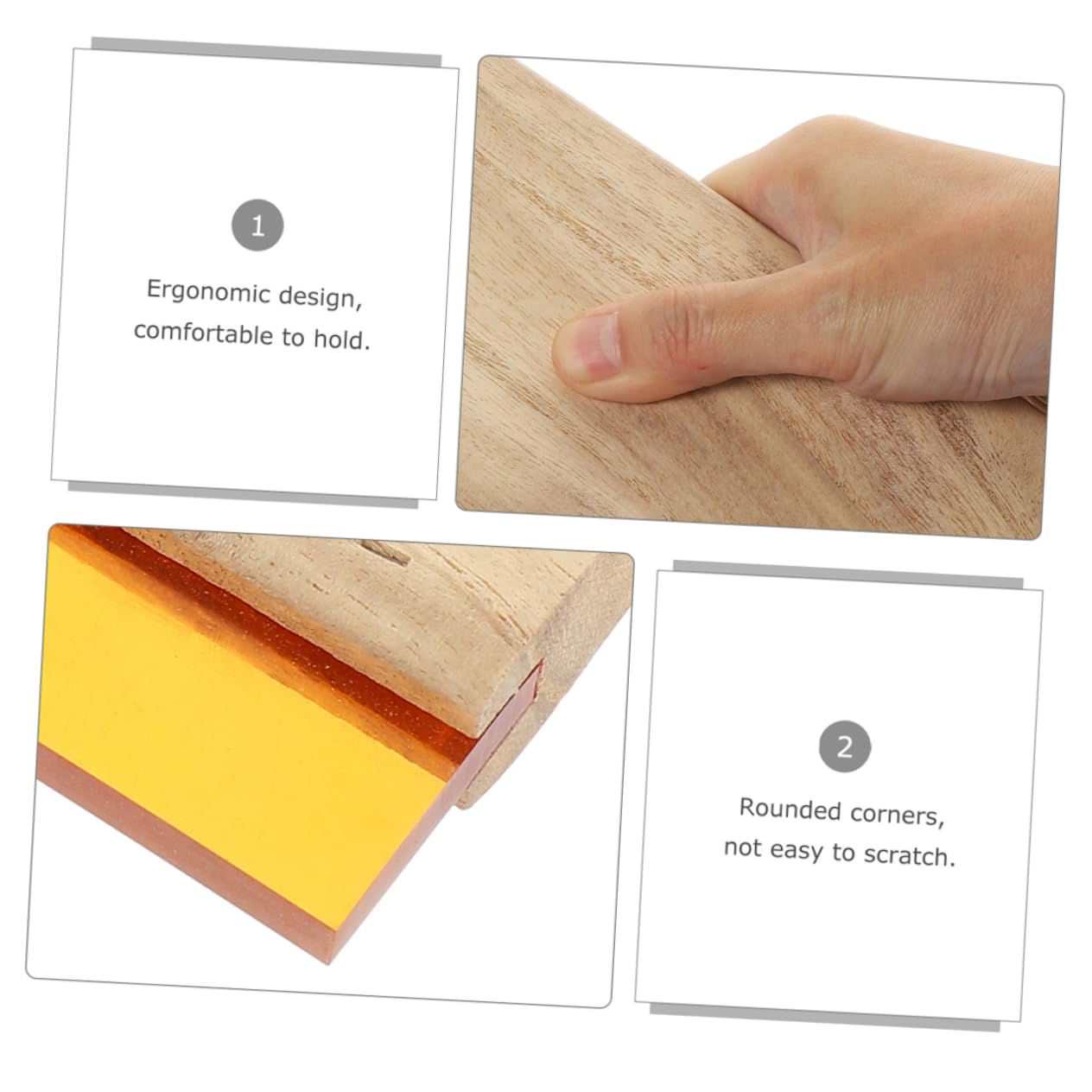 Anneome Raclette de Sérigraphie en Bois 1 Set, Raclette D'écran
