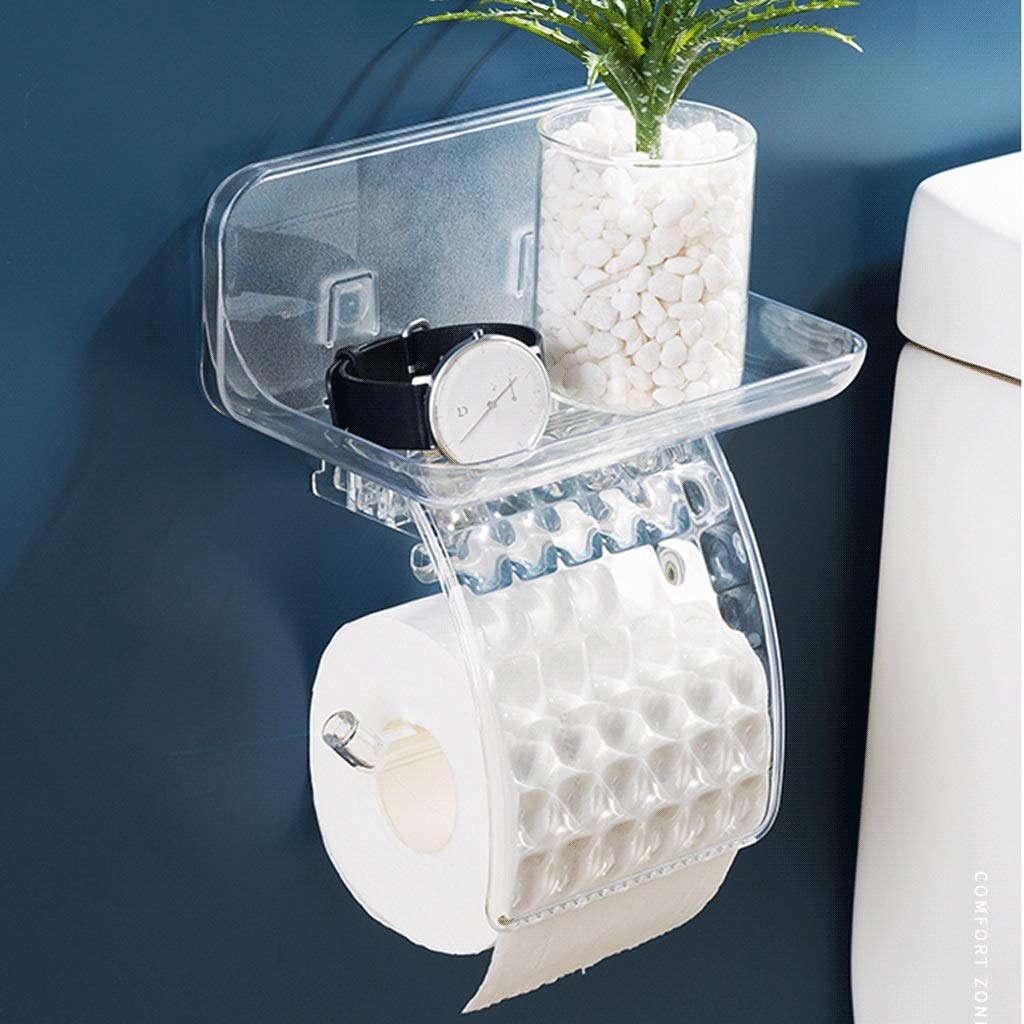 トイレットペーパーホルダーバスルーム用クリアティッシュロールディスペンサー Amazon.co.jp: ペーパータオルホルダー トイレットペーパー