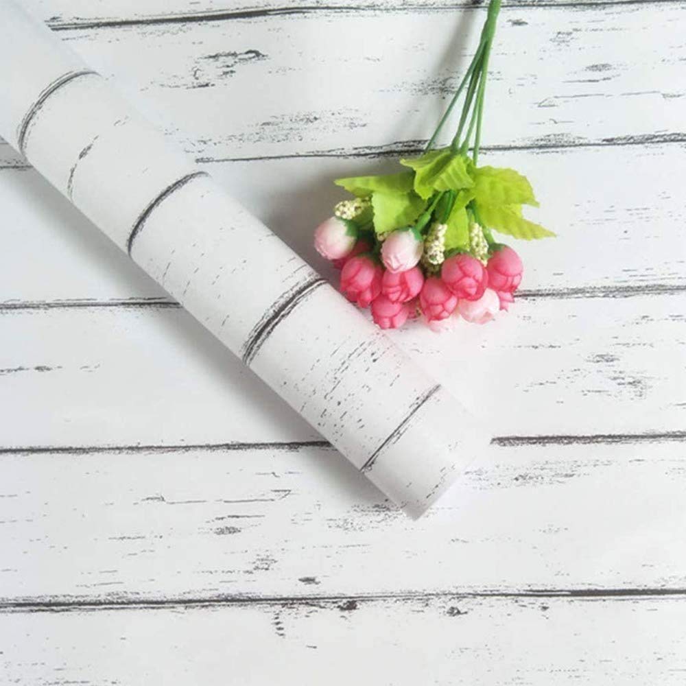 SV COLLECTIONS New Elegant White Stripes SELF Adhesive Wallpaper 200 * 45CM - 9 SQFT Approx Peel and Stick Self Adhesive White Wood Plank Removable Wallpaper Decorative Wall/Cabinets Countertop (B08R3VCZ5D) Amazon Price History, Amazon Price Tracker