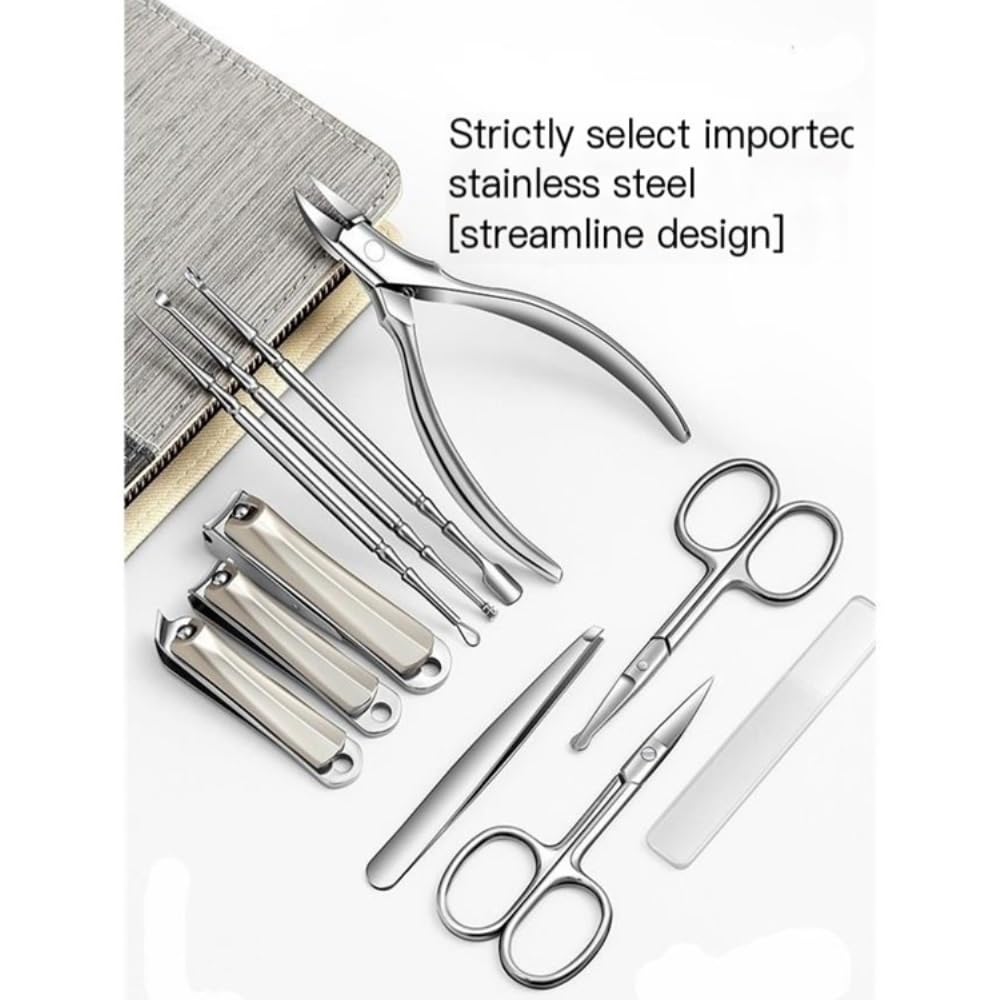 Zestaw do obcinania paznokci Nail clipper set for home nail clipper groove for men and women manicure tool import pliers nożyczki do paznokci dla mężczyzn i kobiet(Green)