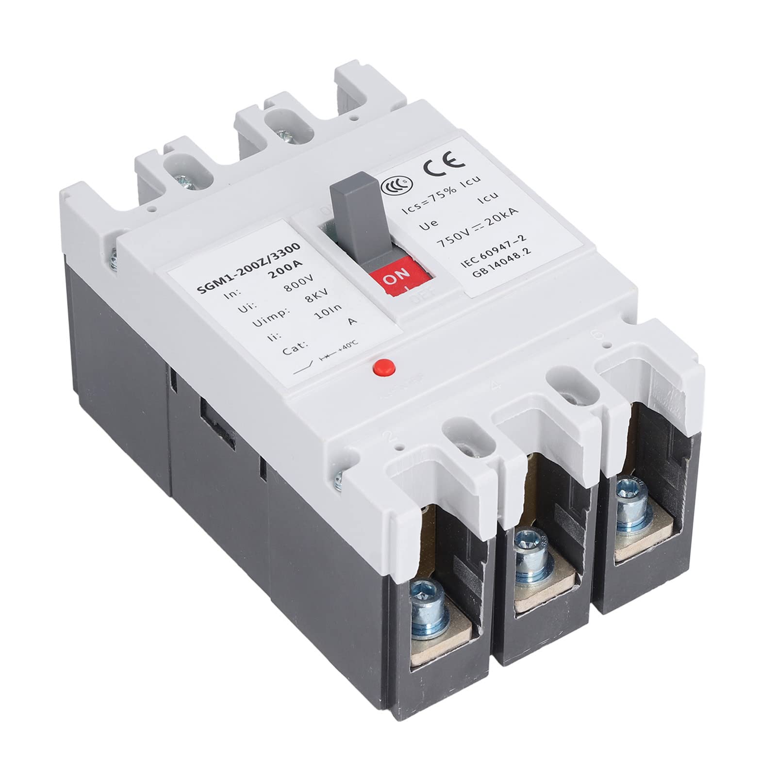 FTVOGUE Interruptor de Moldeado de CC de 750 V, 3 Polos 200 A para
