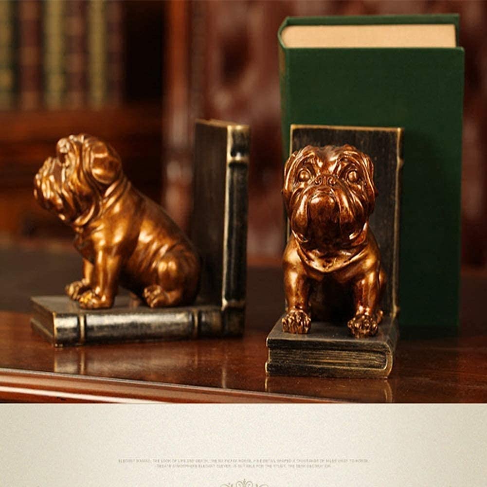 Sujetalibros de resina con diseño retro para colgar libros, decoración para el hogar, oficina, para guardar tus notas, un par