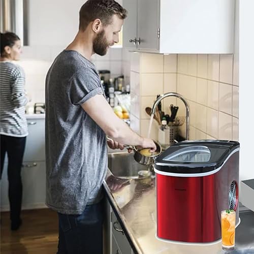 Miniatura 11 de FRIGIDAIRE RIC117-SSRED Máquina de hielo de acero inoxidable Mediano, Rojo S/S