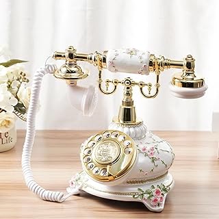 ZAANU Vintage Guestbook Phone,Retro Audio Guestbook Telephone,Desk Telephone for Anniversaries Birthday Wedding Party Gathering DIY Original Guestbook Phone, Record Audio Memories with Style/95
