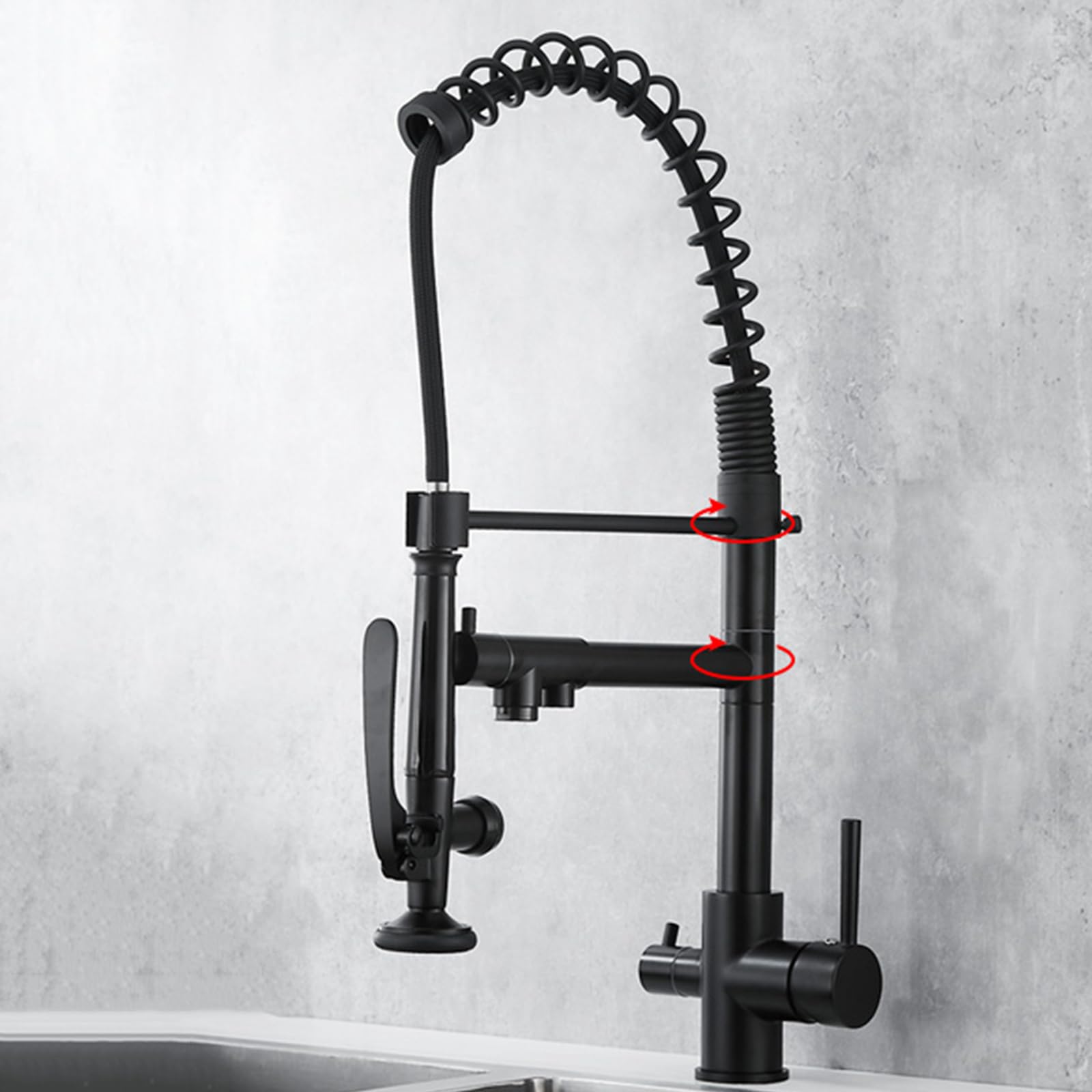 3 Way Kitchen Tap Flexible Brass 360° Swivel Hot and Cold Purified Water Multifunction Sink