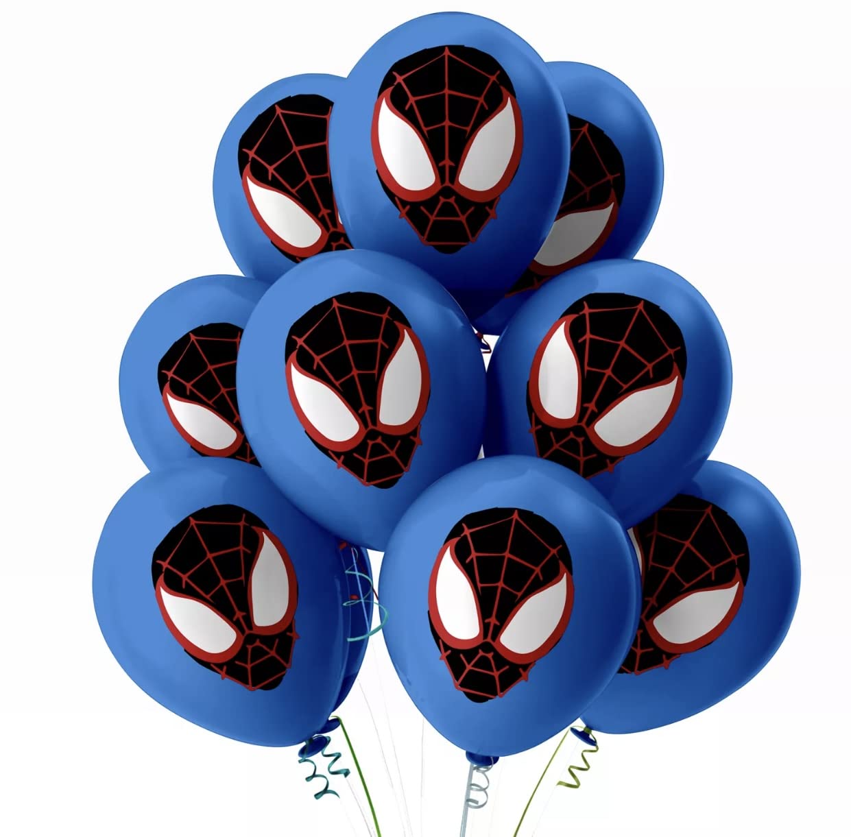 Spider Super Hero Morales 8 Piece 12 inch Birthday Party Balloon Bundle Set Party Favors