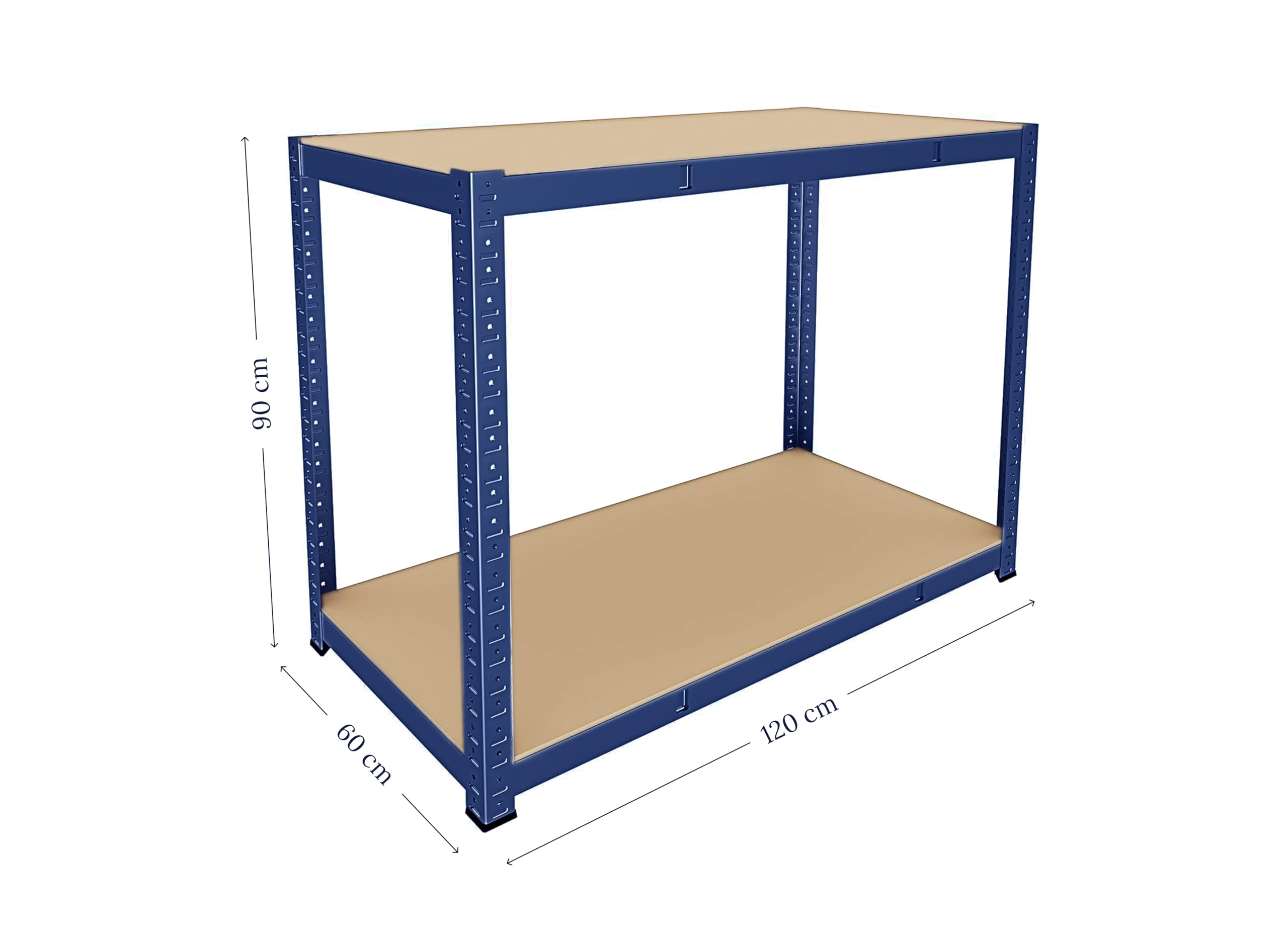 Banco da lavoro, Tavolo da Lavoro da Officina in Acciaio con Ripiano in MDF, Super Resistente e Solido, per Garage, Officina, Fai-da-Te, Bricolage