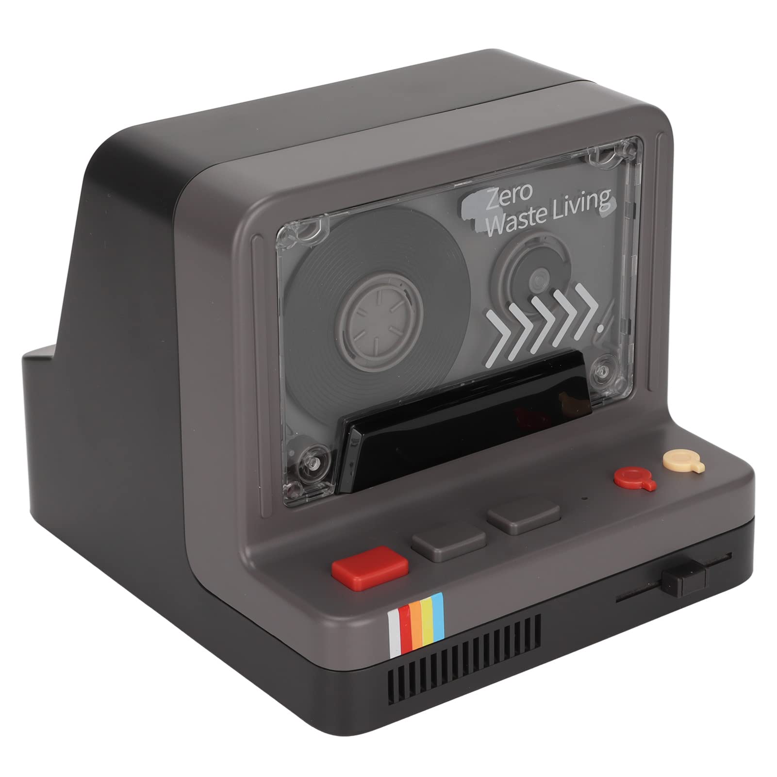 VBESTLIFE Bluetooth Cassette Player, Portable Stereo Tape Retro Bluetooth Speaker with Dual Magnetic Speakers, 5 Light Modes, Supoort Bluetooth, Memory Card, Cable Playback for Entertainment(Black)