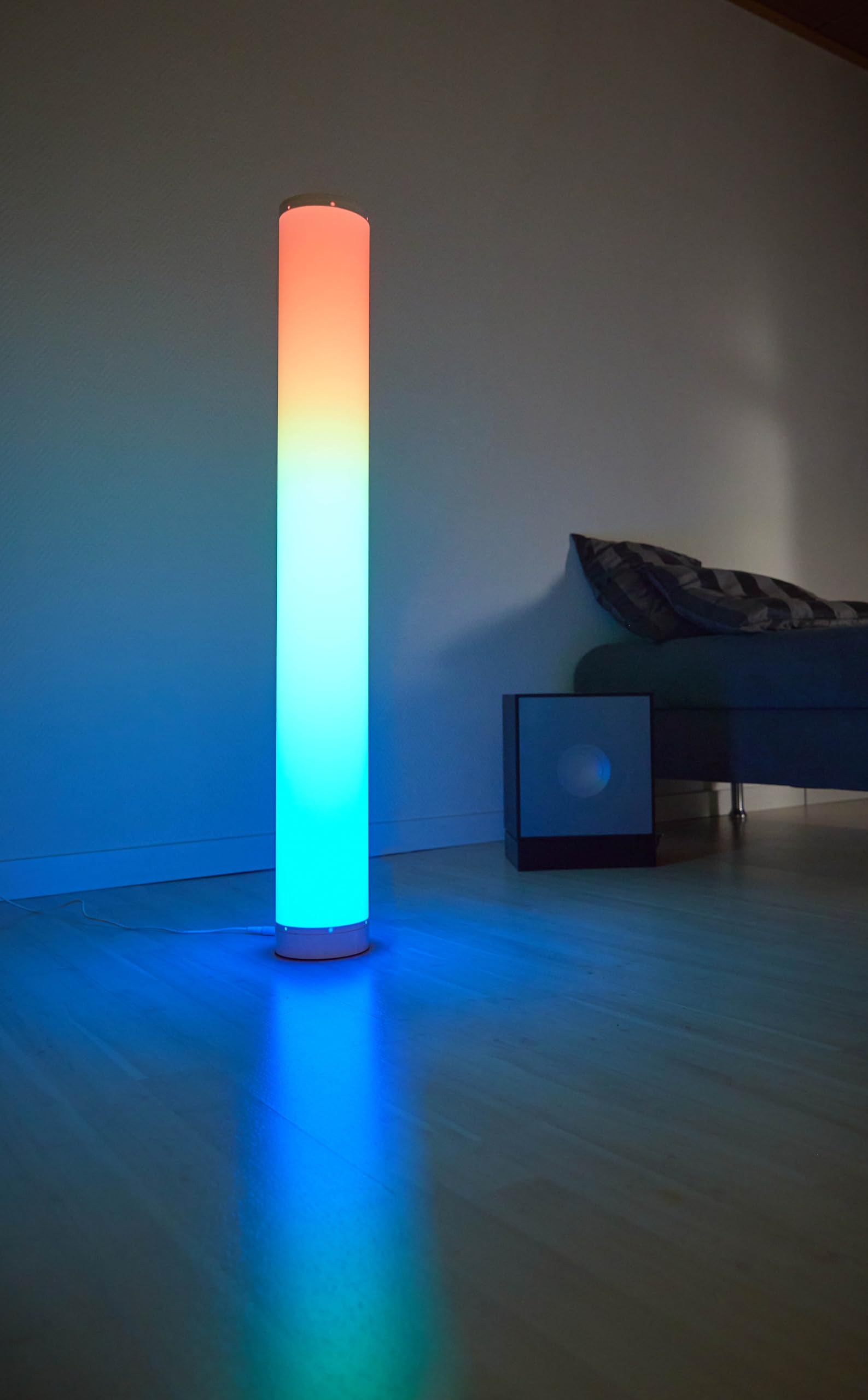 Northpoint Colonne lumineuse numérique LED DIY - Lampe sur pied - Hauteur : environ 103 cm - Intensité variable - Changement de couleur - Avec télécommande à monter