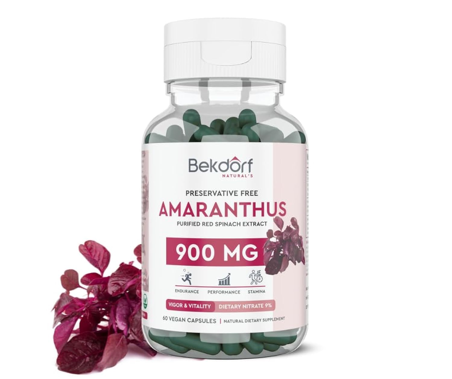 Amaranthus Purified Red Spinch Extract | 900 MG (60s Vegan Capsules)