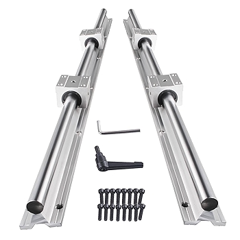 CNCMANS SBR16 Linear Rail Guide with Bearing Blocks for DIY CNC Projects
