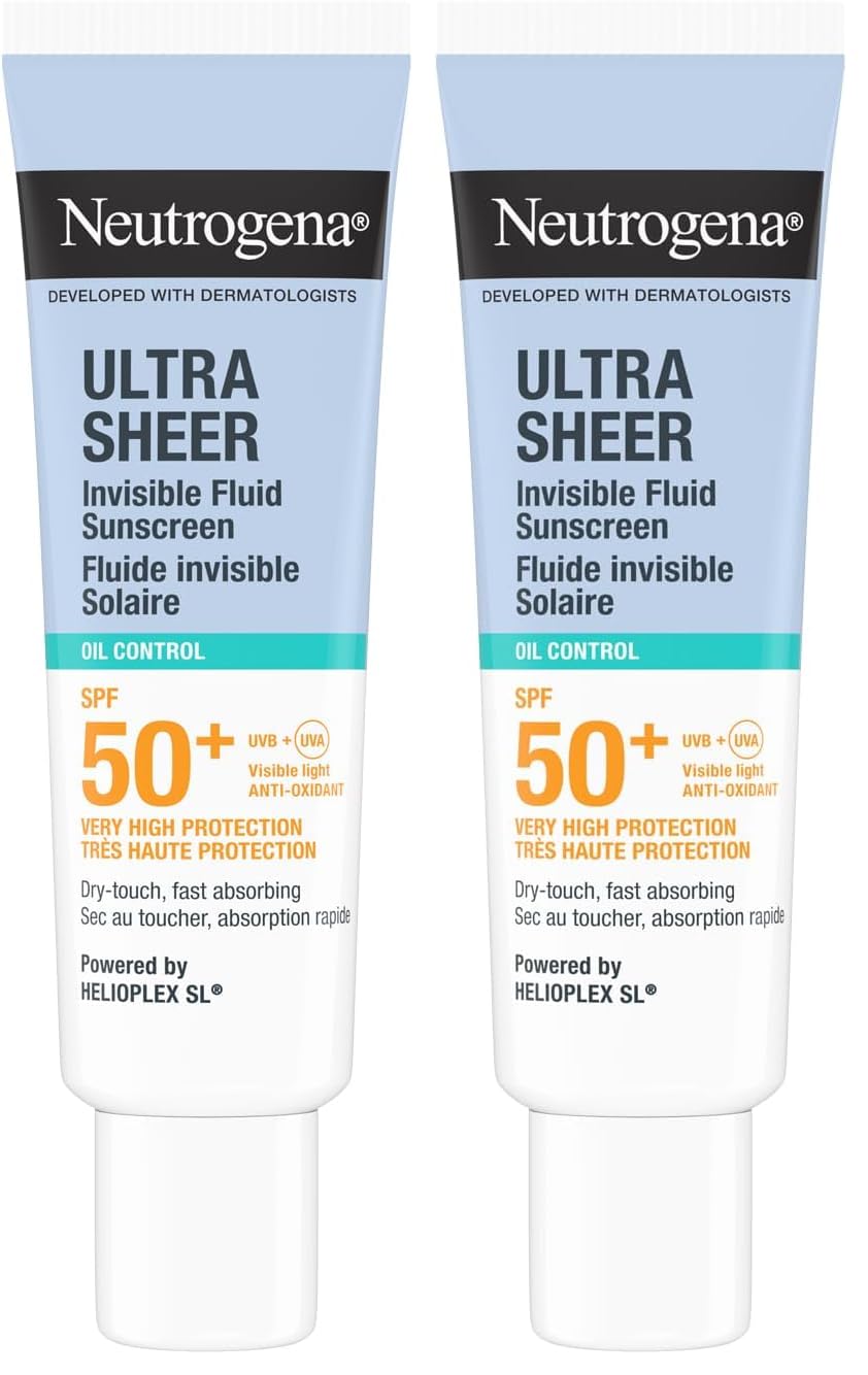 Neutrogena Ultra Sheer Oil Control Fluid SPF50+ Yüz Güneş Koruyucu 50 ml (2 paketi)