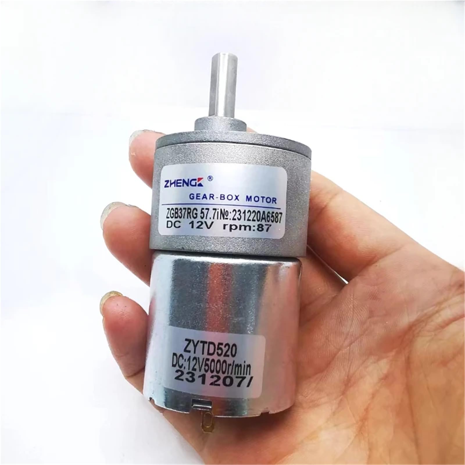 ZGB37RG Silnik prądu stałego 12 V 24 V DC silnik przekładniowy 2,5 obr./min / 5 obr./min / 50 obr./min / 100 obr./min / 150 obr./min / 200 obr./min / 300 obr./min / 550 obr./min wyjście wału