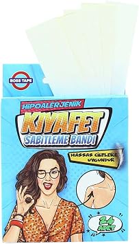 Boss Tape Kiyafet Sabitleme Bandi, 24-Parça, Beyaz
