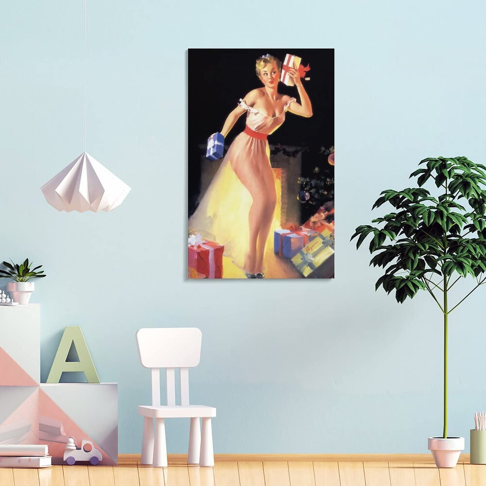 Amazon.co.jp: Gil Elvgren 芸術家 ギル・エルフグレン ピンナップ絵画 