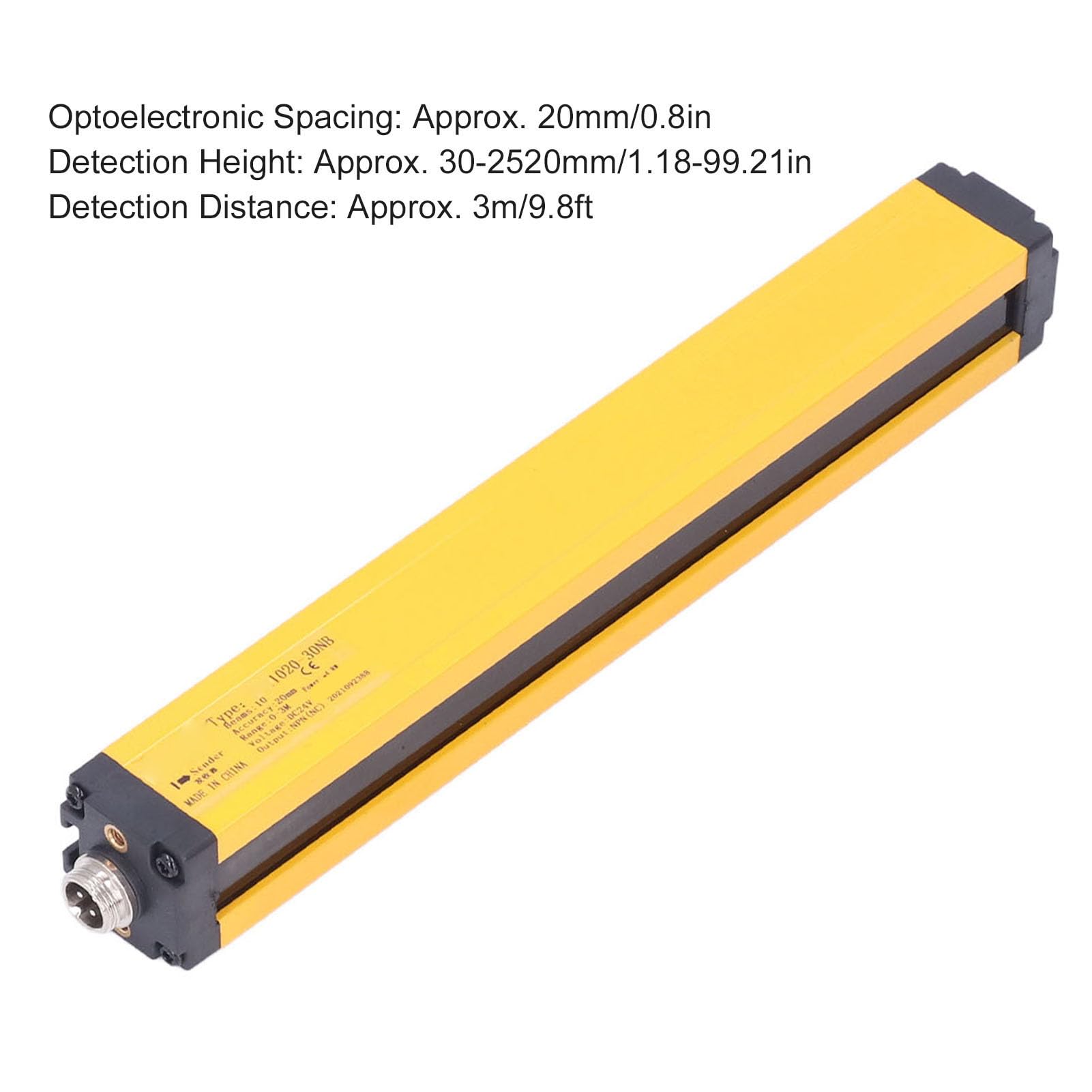 Hyuduo 10 Beam Safety Light Curtain for Punch Press, IP54 20mm Infrared