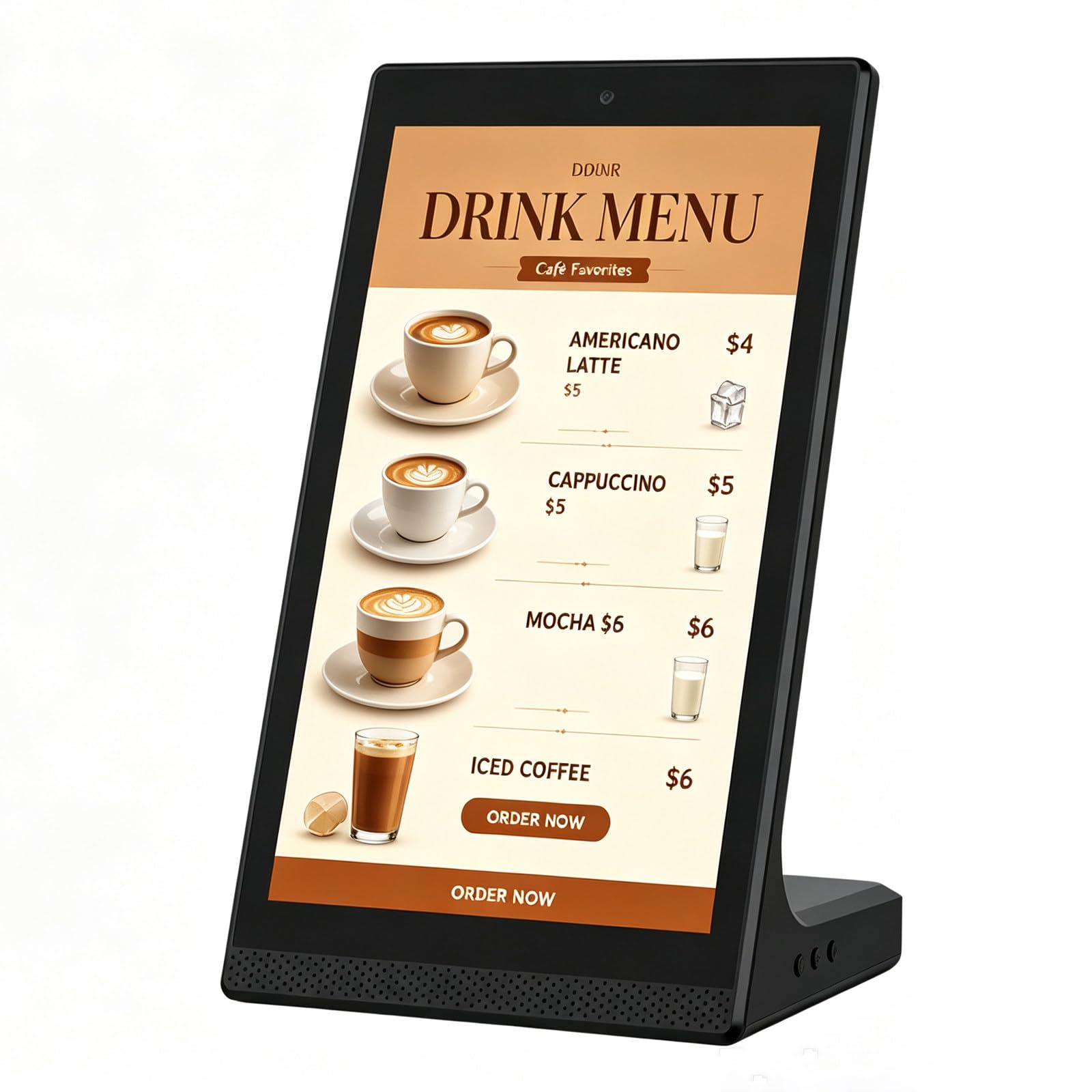 RUODATONLY 15.6 Inch Smart Digital Signage Display, Interactive Touchscreen Advertising Screen with WiFi USB, Vertical Menu Board for Restaurants, Cafes and Commercial Use
