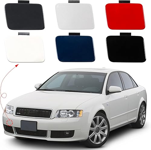 Tapa de gancho de remolque de parachoques delantero para Audi A4 B6 2003-2005 8E0807241 (sin pintar, lado derecho del pasajero)