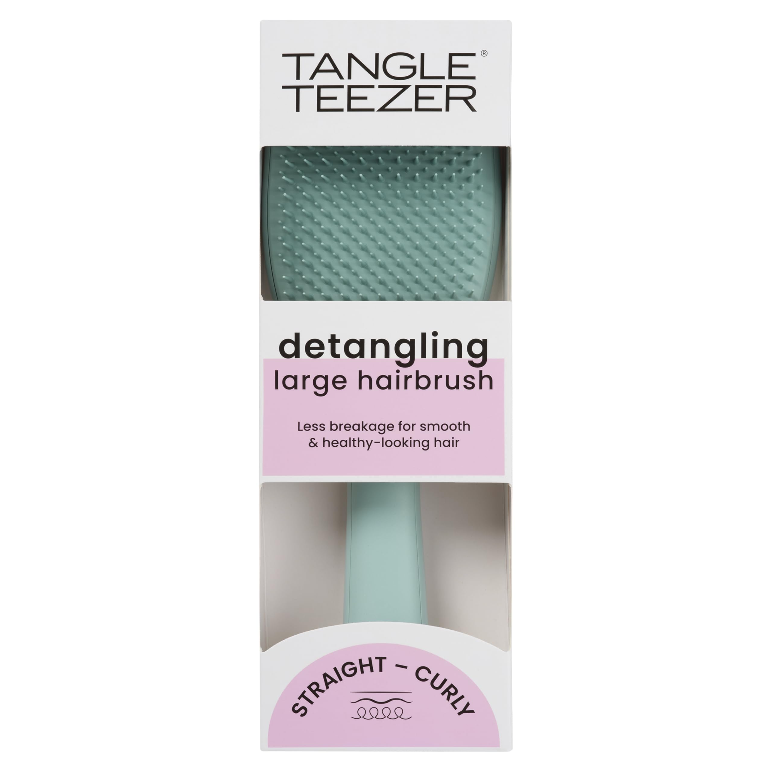 Tangle Teezer Large Ultimate Detangler Hairbrush - For Wet & Dry Hair - Detangling Brush for Thick, Curly & Long Hair - Two-Tiered Teeth Reduce Breakage & Eliminate Knots - Large Paddle - Marine Teal