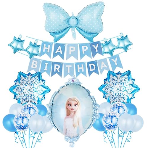 Snowflake Birthday Party Supplies Frozen Party Decorations Winter Princess Birthday Party Supplies Include E lsa Mirror Foil