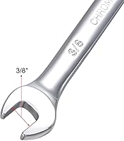 Vista 4 de uxcell Llave combinada de trinquete de 3/8 pulgada SAE de 72 dientes y 12 puntas, llave de caja terminal, herramientas de llave de Cr-V