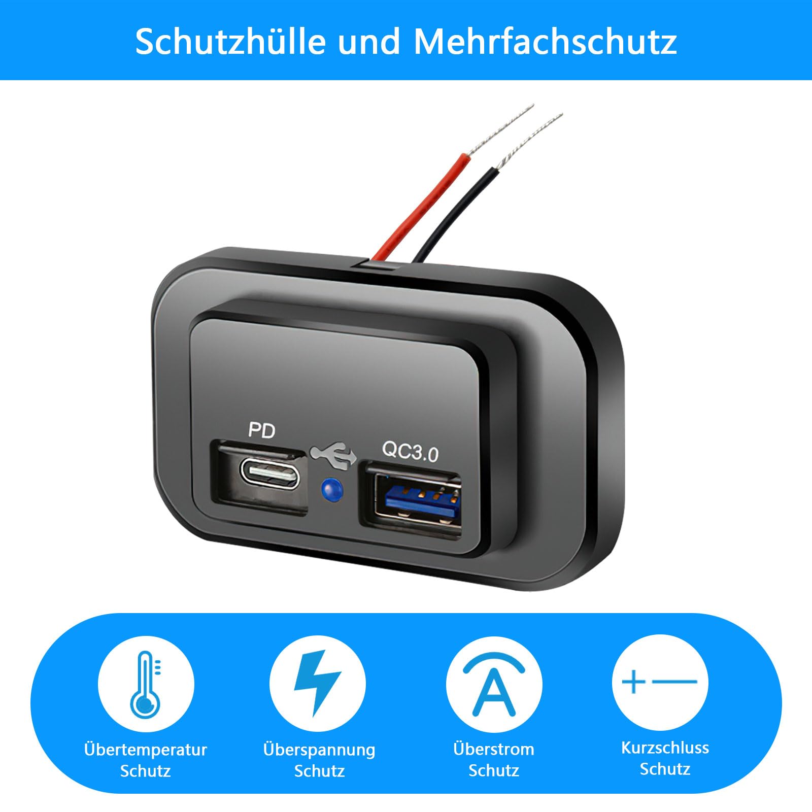 2Pcs Prise De Chargeur De Voiture Double USB 4.8A Prise De Charge