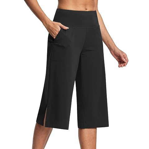 Capris for Seniors Women High Waist Stretch Womens Golf Pants Summer with Pockets Work Casual 2025