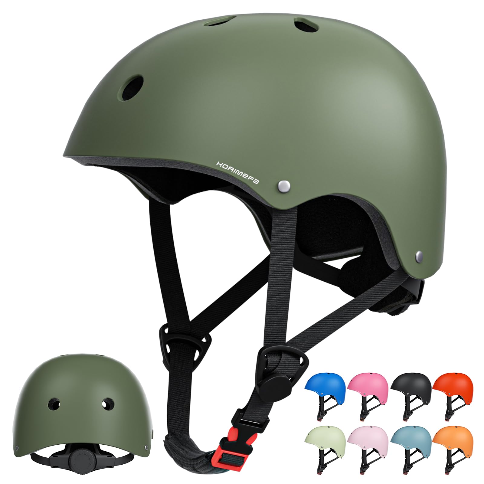 KORIMEFA Toddler Kids Helmet for Bike Scooter Skateboard Roller BMX Bicycle 2-13 Years Boy Girl, Impact-Resistant/Lightweight/Breathable/Adjustable, 46-58cm