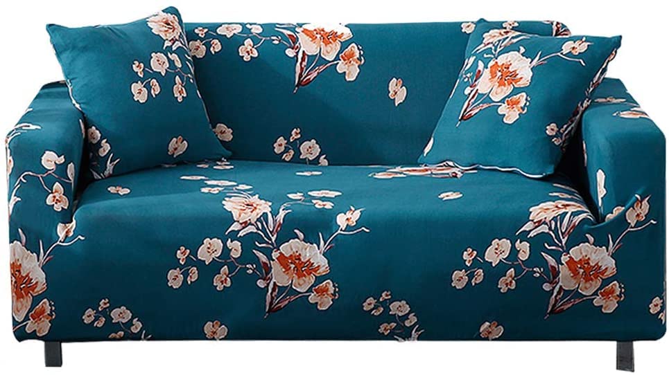 WDong Stretch Sofa Coves, Polyester Spandex Printed Elastic Couch Sofa Slipcovers 4 Seater Furniture Protector Covers