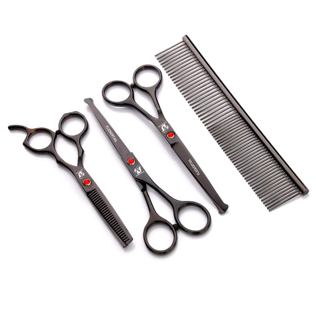 4,5-6,5 Pollici Pet Grooming Forbici Kit, Professionale in Acciaio Inox Cani E Gatti Forbici Haircut Insieme di Attrezzi, di Sicurezza Punta Tonda