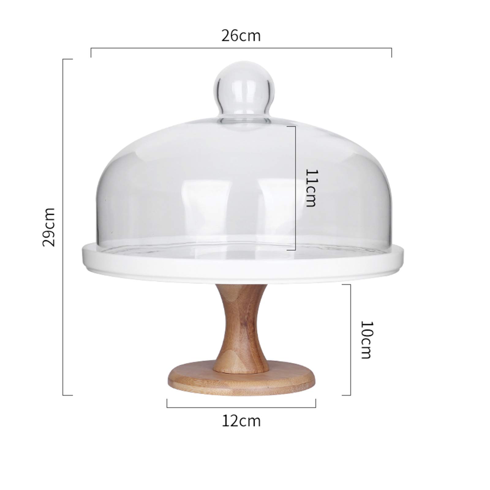 Tapa para el microondas,Soportes de decoración de Pasteles de Ventana, con Cubierta de cúpula de Vidrio a Prueba de Polvo, Portador de Pasteles de 9,5 y 11 Pulgadas, cúpula de Frutas, mantie