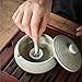 Produktbild AMITD Zigarren Aschenbecher, Chinesische Keramik Aschenbecher Mit Einer Abdeckung Teetisch Couchtisch Klein Dekoration Wohnung Schlafzimmer Retro Zigarre Rauch Und Rauch,Metallic