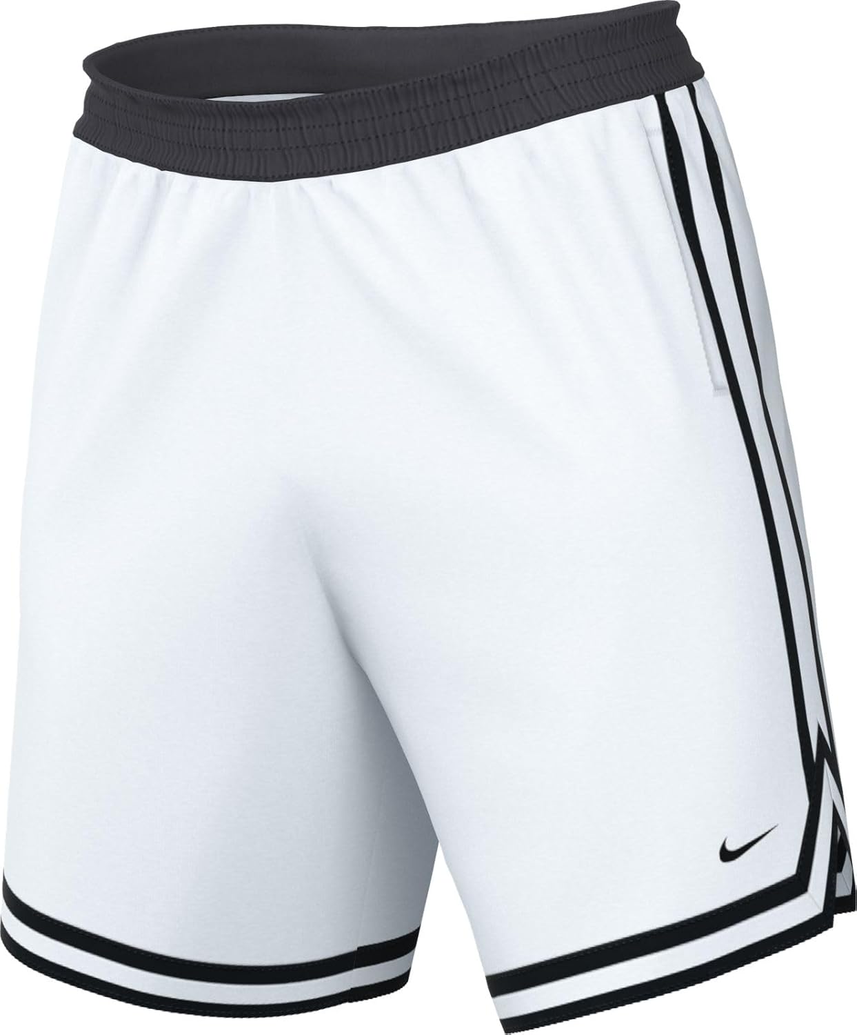 Nike DNA Men's Dri-FIT 8" Basketball Shorts (White/Black/Black, FN2651-100) Size Large