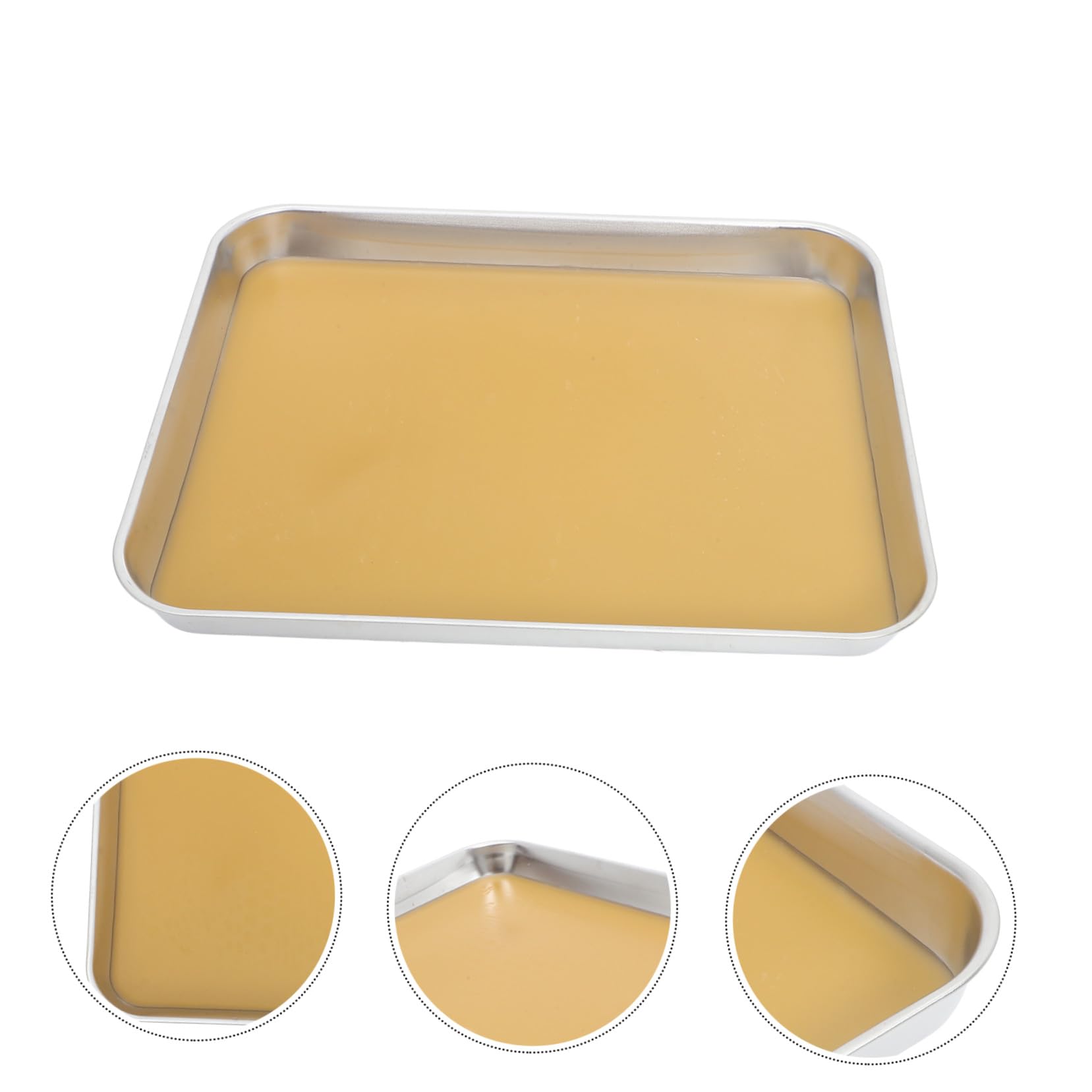 IMIKEYA Plateau De Laboratoire Métal Avec Surface Cirée Pour Dissection Et Observation Échantillons Bord Lissé Pour Sécurité