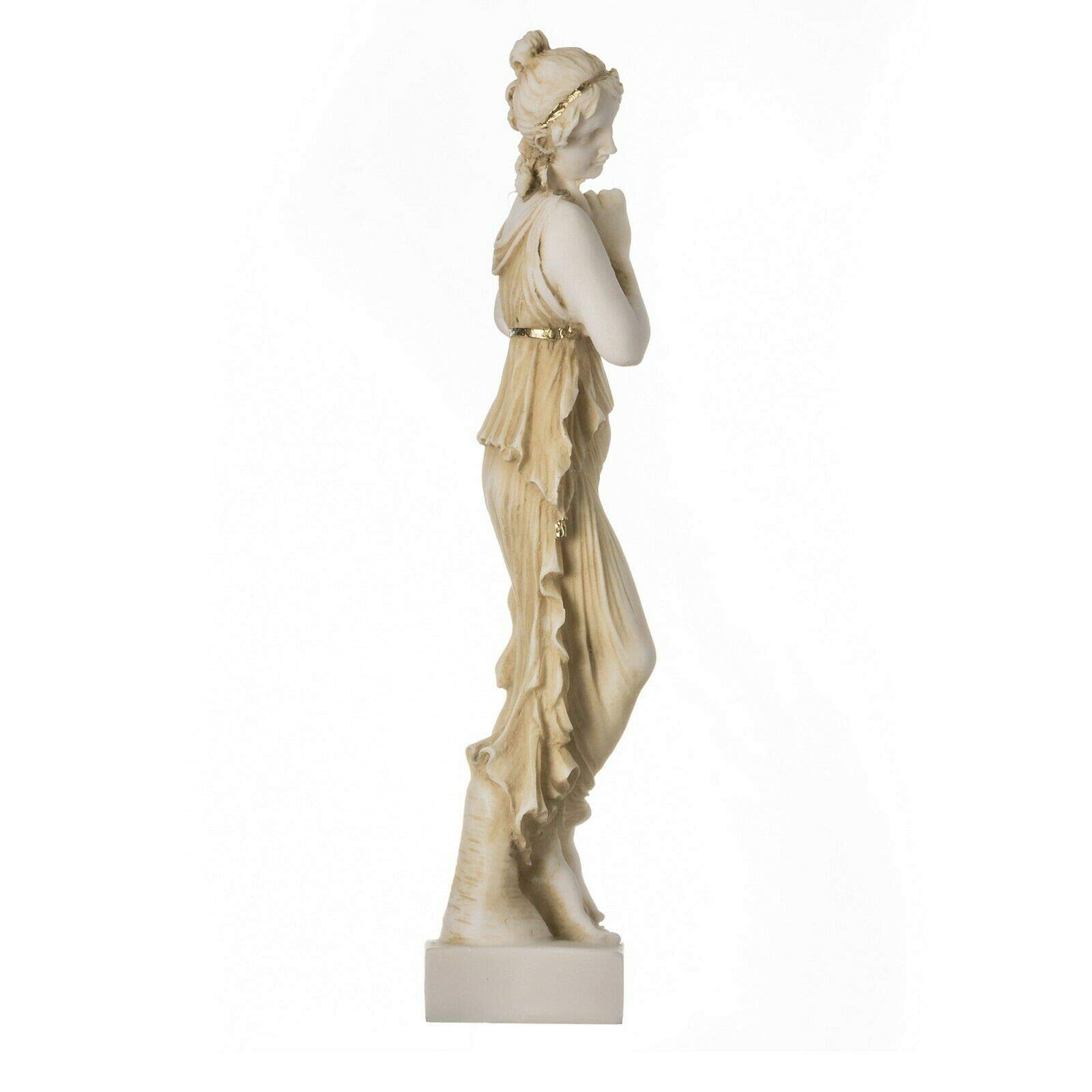 BeautifulGreekStatues Statua di Persefone Dea degli Inferi Primavera Fiore Oro 24,9 cm