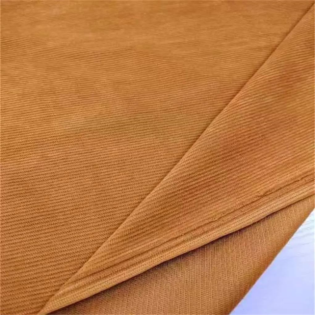 Aksamitna tkanina pluszowa, Wielokolorowa, rozciągliwa tkanina aksamitna 100 cm x 150 na metry do samodzielnego szycia i dekoracji wnętrz(Turmeric)