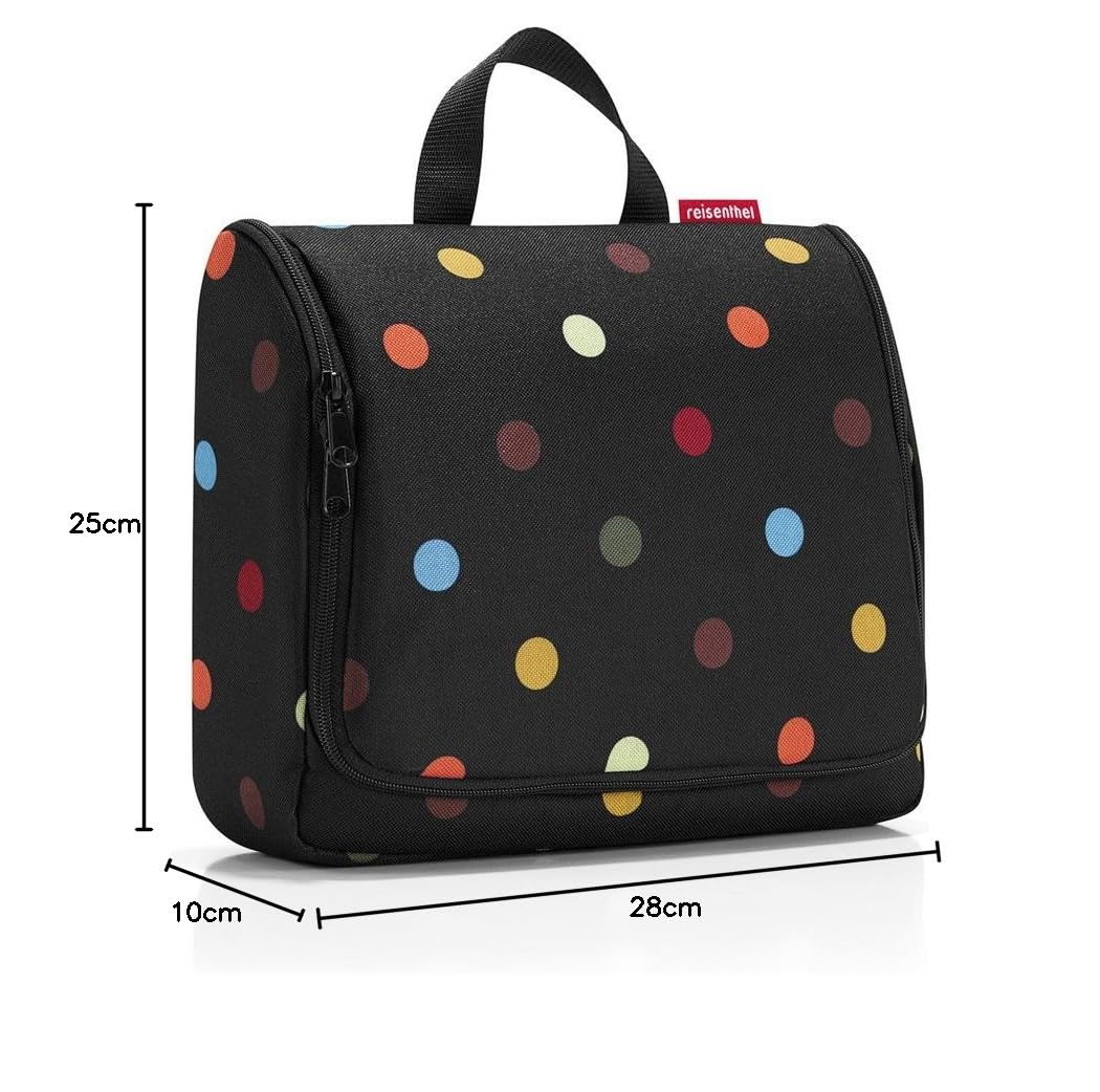 reisenthel toiletbag XL dots Maße: 28 x 25 x 10 cm / Maße: 28 x 59 x 9 cm expanded / Volumen: 4 l - 4
