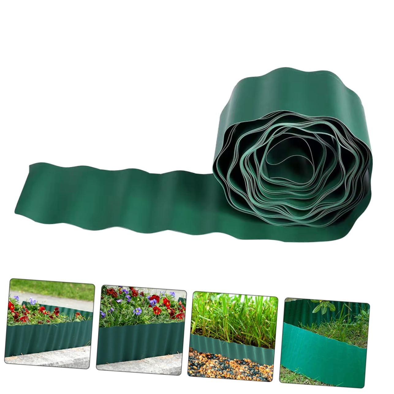 BESTonZON Recinzione da Ondulata in Plastica Bordura per Aiuole e Flessibile e Riutilizzabile per Decorazioni Esterni Partizione Cortile Naturale e Resistente