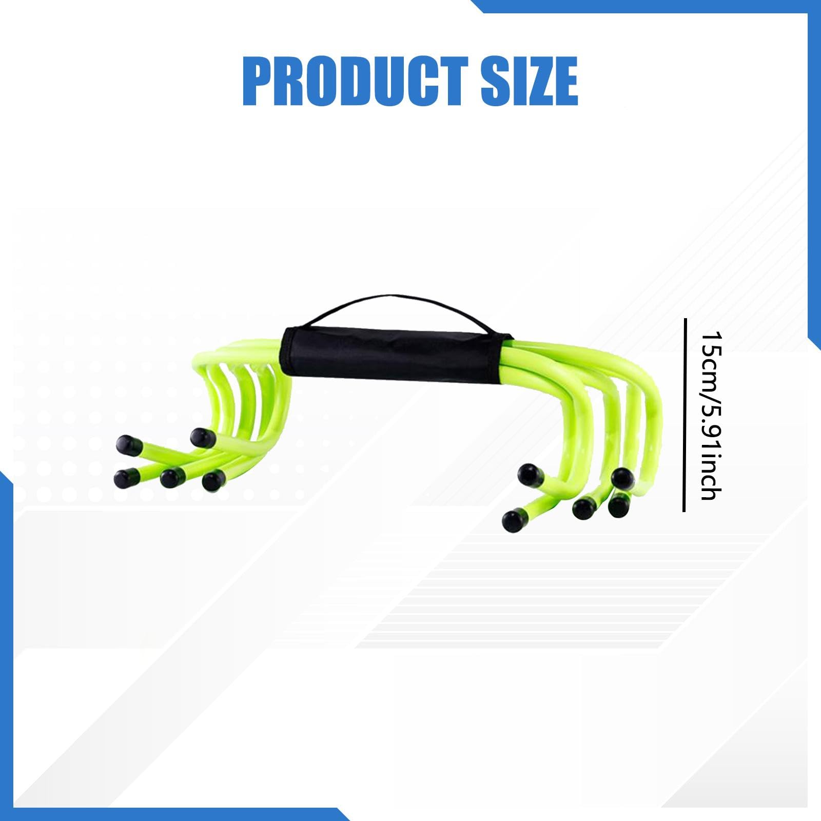 TISHITA 5 Pezzi Ostacoli Agilità Hurdles Allenamento velocità Attrezzatura Sportiva Materiale PP Alta Flessibilità Portatile Adatto per Bambini Calcio Tennis, 15 Cm