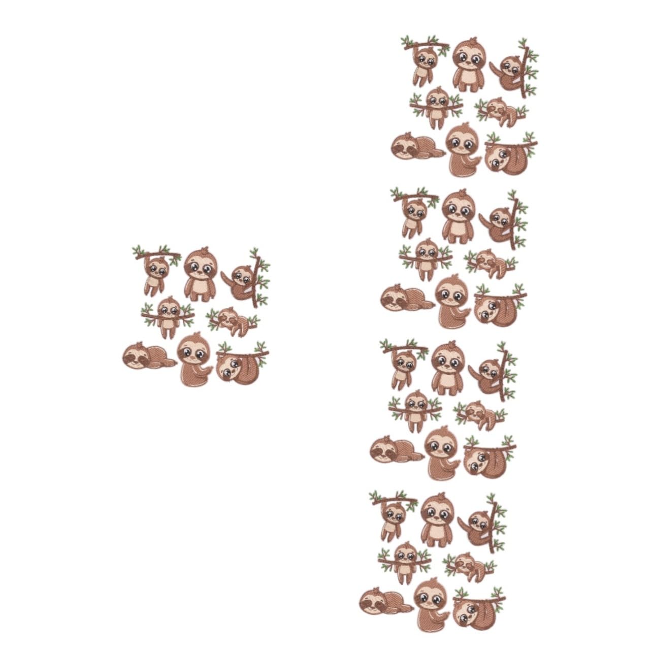 NUOBESTY 40stücke Aufnäher Zum Aufbügeln Form Von Niedlichen Sloths Dekorative Flicken Für Kleidung Hüte Und Taschen Zum Reparieren Und Verzieren Von Textilien