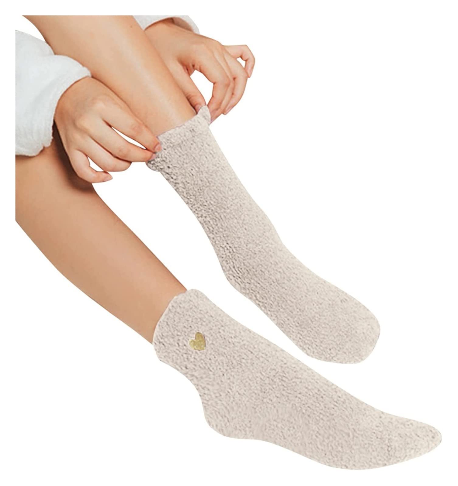 Skarpety Do Codziennego Noszenia Skarpetki W Kształcie Serca Dla Kobiet (Śliczne Bawełniane Skarpetki Damskie Modne Bawełniane Skarpetki)(White)
