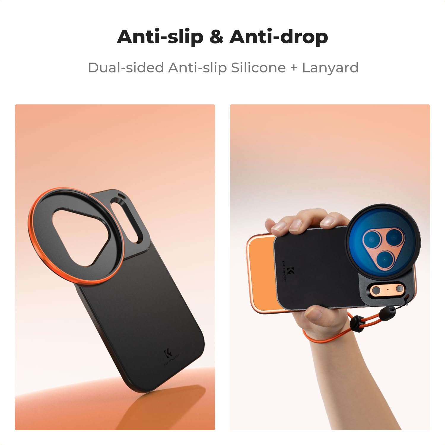 K&F CONCEPT Adattatore di Supporto per Filtro di Lente Magnetico a Doppio Lato, Compatibile con iPhone 17 Pro e Filtri a Filettatura 58mm, Supporto per Filtro di Telefono (Filtro Non Incluso)